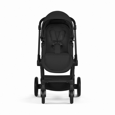 Cybex Eos Basic 3w1 Wózek Głęboko-Spacerowy Rama Czarna + Adaptery + Fotelik Aton B2 I-Size Moon Black 