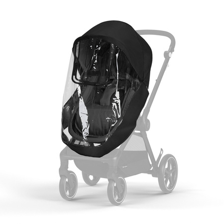 Cybex Eos Basic 3w1 Wózek Głęboko-Spacerowy Rama Czarna + Adaptery + Fotelik Aton B2 I-Size Moon Black 