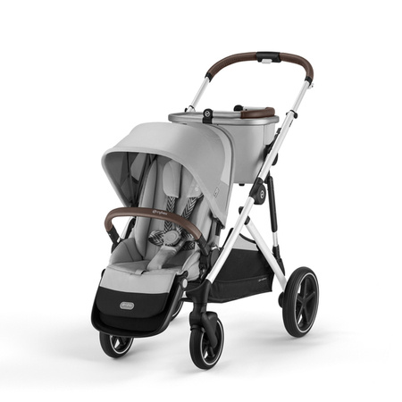 Cybex Gazelle S Wózek Głęboko-Spacerowy Bliźniaczy Rama Srebrna Lava Grey