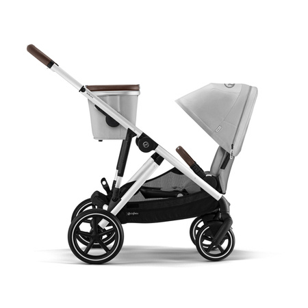 Cybex Gazelle S Wózek Głęboko-Spacerowy Bliźniaczy Rama Srebrna Lava Grey