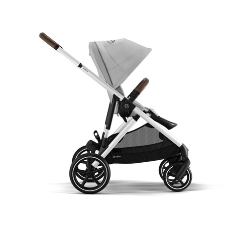 Cybex Gazelle S Wózek Głęboko-Spacerowy Bliźniaczy Rama Srebrna Lava Grey