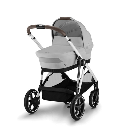 Cybex Gazelle S Wózek Głęboko-Spacerowy Bliźniaczy Rama Srebrna Lava Grey