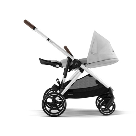 Cybex Gazelle S Wózek Głęboko-Spacerowy Bliźniaczy Rama Srebrna Lava Grey