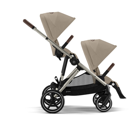 Cybex Gazelle S Wózek Głęboko-Spacerowy Bliźniaczy Rama Taupe Almond Beige