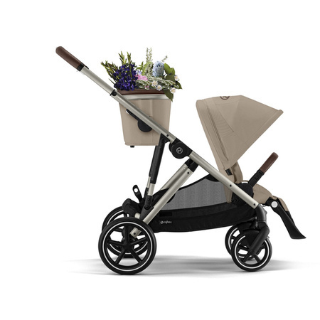 Cybex Gazelle S Wózek Głęboko-Spacerowy Bliźniaczy Rama Taupe Almond Beige