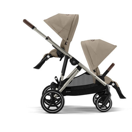 Cybex Gazelle S Wózek Głęboko-Spacerowy Bliźniaczy Rama Taupe Almond Beige