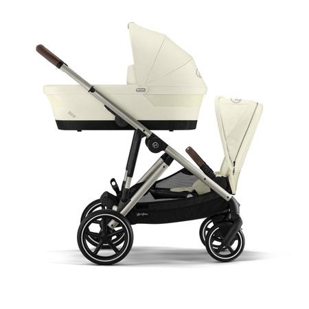 Cybex Gazelle S Wózek Głęboko-Spacerowy Bliźniaczy Rama Taupe Seashell Beige