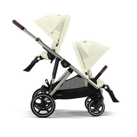 Cybex Gazelle S Wózek Głęboko-Spacerowy Bliźniaczy Rama Taupe Seashell Beige