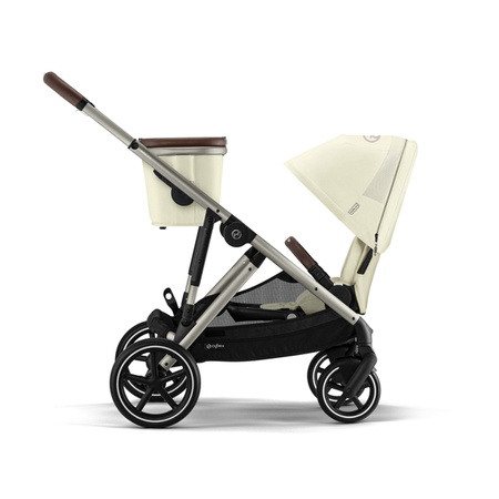 Cybex Gazelle S Wózek Głęboko-Spacerowy Bliźniaczy Rama Taupe Seashell Beige