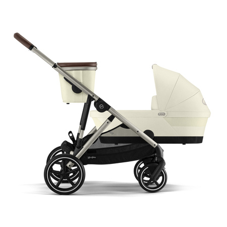 Cybex Gazelle S Wózek Głęboko-Spacerowy Bliźniaczy Rama Taupe Seashell Beige