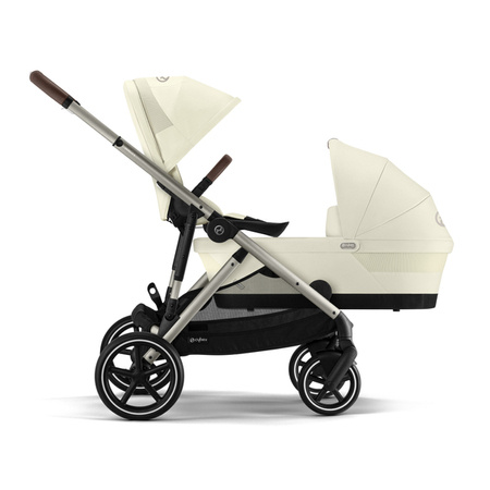 Cybex Gazelle S Wózek Głęboko-Spacerowy Bliźniaczy Rama Taupe Seashell Beige