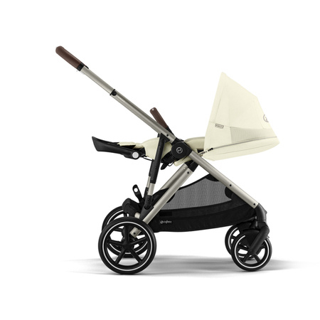 Cybex Gazelle S Wózek Głęboko-Spacerowy Bliźniaczy Rama Taupe Seashell Beige