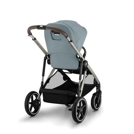 Cybex Gazelle S Wózek Głęboko-Spacerowy Bliźniaczy Rama Taupe Sky Blue