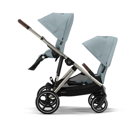 Cybex Gazelle S Wózek Głęboko-Spacerowy Bliźniaczy Rama Taupe Sky Blue