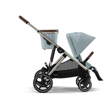 Cybex Gazelle S Wózek Głęboko-Spacerowy Bliźniaczy Rama Taupe Sky Blue