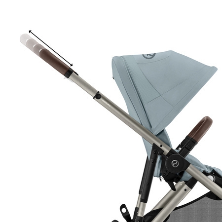 Cybex Gazelle S Wózek Głęboko-Spacerowy Bliźniaczy Rama Taupe Sky Blue