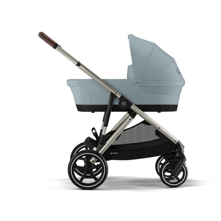 Cybex Gazelle S Wózek Głęboko-Spacerowy Bliźniaczy Rama Taupe Sky Blue