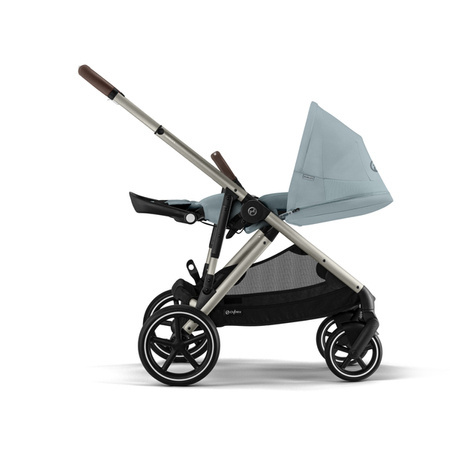 Cybex Gazelle S Wózek Głęboko-Spacerowy Bliźniaczy Rama Taupe Sky Blue