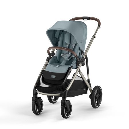 Cybex Gazelle S Wózek Głęboko-Spacerowy Bliźniaczy Rama Taupe Sky Blue