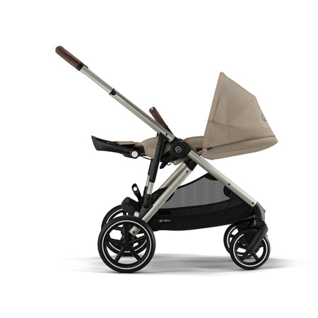 Cybex Gazelle S Wózek Spacerowy Bliźniaczy Rama Taupe Almond Beige