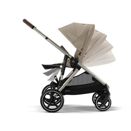 Cybex Gazelle S Wózek Spacerowy Bliźniaczy Rama Taupe Almond Beige