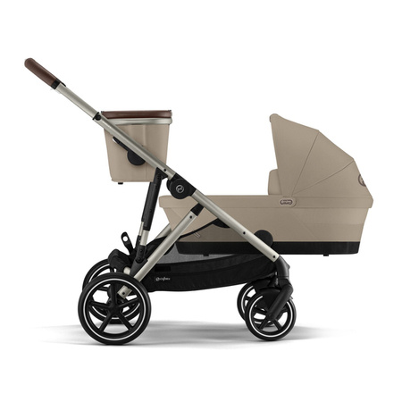 Cybex Gazelle S Wózek Spacerowy Bliźniaczy Rama Taupe Almond Beige