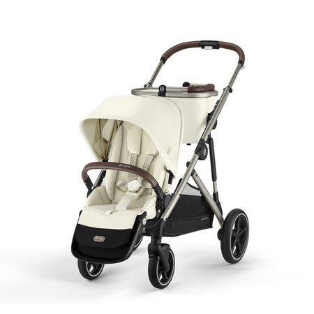 Cybex Gazelle S Wózek Spacerowy Bliźniaczy Rama Taupe Seashell Beige