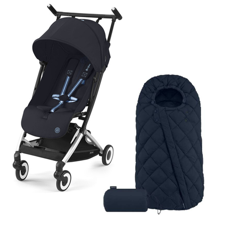 Cybex Libelle 2.0 Wózek Spacerowy Rama Srebrna Dark Blue + Snogga 2