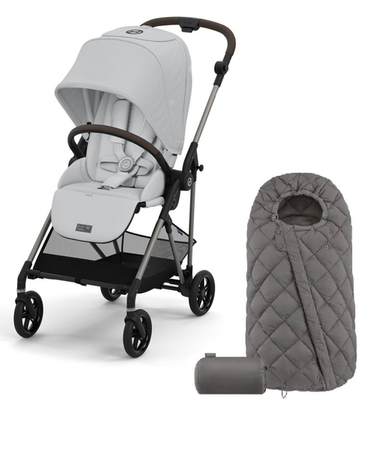 Cybex Melio 2024 Wózek Spacerowy Fog Grey + Śpiworek Snogga