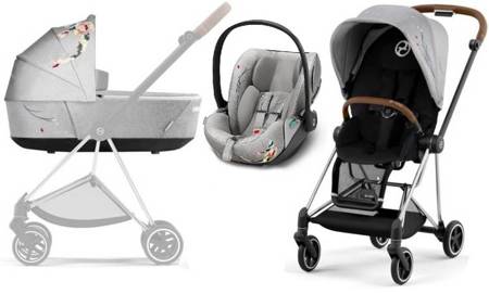 Cybex Mios 3.0 Wózek Głęboko-Spacerowy + Cybex Cloud Z2 I-Size Fotelik Samochodowy 0-13 kg Koi Crystallized