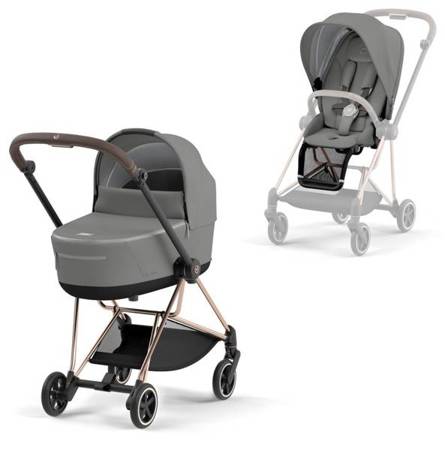 Cybex Mios 3.0 Wózek Głęboko-Spacerowy + Cybex Cloud Z2 I-Size Fotelik Samochodowy 0-13 kg Soho Grey