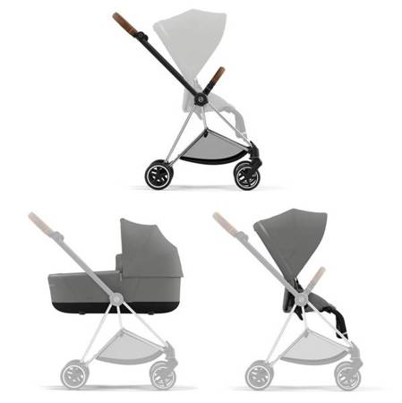 Cybex Mios 3.0 Wózek Głęboko-Spacerowy + Cybex Cloud Z2 I-Size Fotelik Samochodowy 0-13 kg Soho Grey