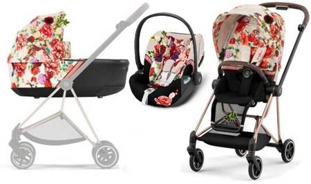 Cybex Mios 3.0 Wózek Głęboko-Spacerowy + Cybex Cloud Z2 I-Size Fotelik Samochodowy 0-13 kg Spring Blossom Light