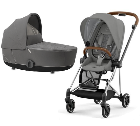 Cybex Mios Wózek Głęboko-Spacerowy Rama 3.0 + Gondola 2.0 Lux Soho Grey + Tapicerka 3.0 Siedziska Soho Grey