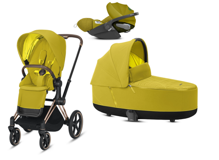 Cybex Priam 2.0 + Cloud Z I-size Wózek Głęboko-Spacerowy + Fotelik Samochodowy 0-13kg Mustard Yellow