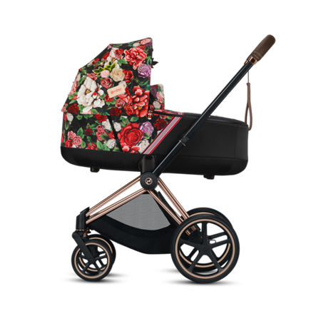 Cybex Priam 2.0 Lux Wózek Głeboki Rama Rose Gold Spring Blossom Dark