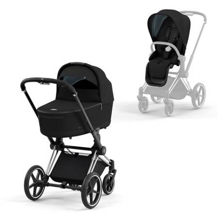 Cybex Priam 4.0 Wózek Głęboko-Spacerowy Deep Black