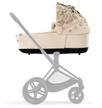 Cybex Priam 4.0 Wózek Głęboko-Spacerowy + Fotelik Samochodowy Cloud T 0-13kg Nude Beige Simply Flowers