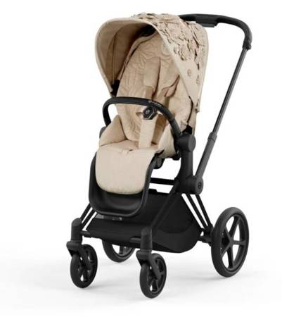 Cybex Priam 4.0 Wózek Głęboko-Spacerowy + Fotelik Samochodowy Cloud T 0-13kg Nude Beige Simply Flowers