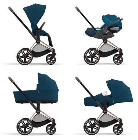 Cybex Priam 4.0 Wózek Głęboko-Spacerowy Mountain Blue