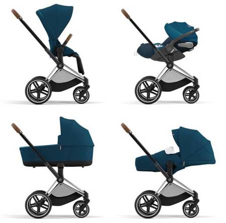 Cybex Priam 4.0 Wózek Głęboko-Spacerowy Mountain Blue