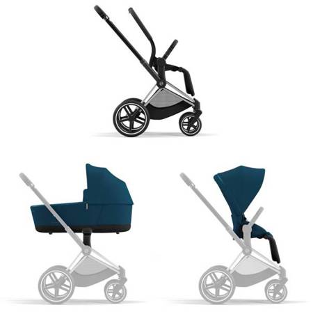 Cybex Priam 4.0 Wózek Głęboko-Spacerowy Mountain Blue