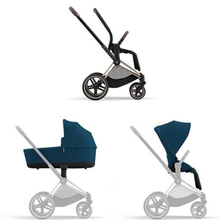 Cybex Priam 4.0 Wózek Głęboko-Spacerowy Mountain Blue