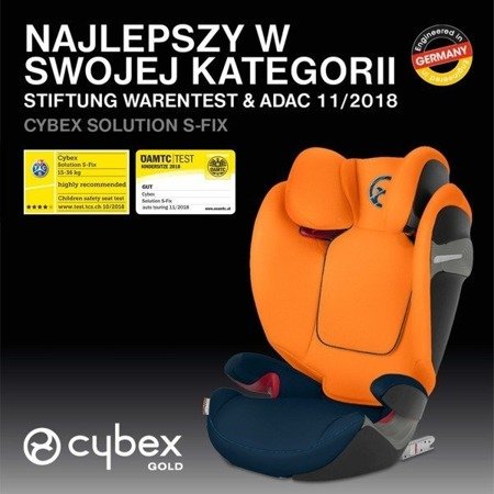 Cybex Solution S-Fix Fotelik Samochodowy 15-36kg Navy Blue + Letnia Tapicerka