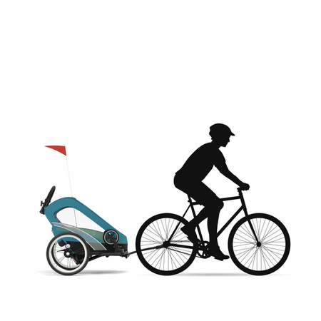 Cybex Zeno Bike Przyczepka Rowerowa Mid Turquoise