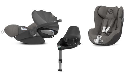 Cybex Zestaw 3w1 Baza Z-fix + Cloud Z + Sirona Z Soho Grey Plus