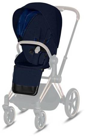 Cybex e-Priam 3.0 Rama ze Stelażem Siedziska + Tapicerka Wózek Spacerowy Midnight Blue Plus