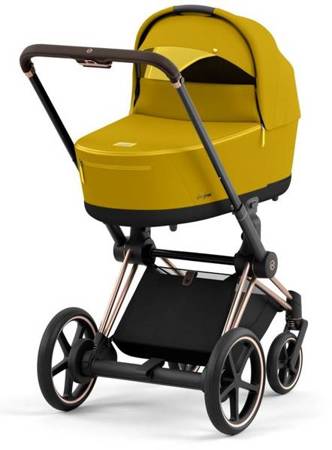 Cybex e-Priam 3.0 Wózek Głęboko-Spacerowy + Cloud Z Fotelik Samochodowy 0-13 kg Zestaw 3w1 Mustard Yellow