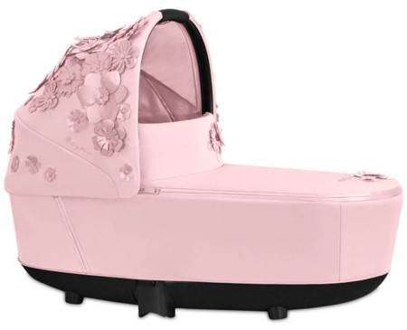 Cybex e-Priam 3.0 Wózek Głęboko-Spacerowy + Cloud Z2 Fotelik Samochodowy 0-13 kg + Baza Isofix Z2 Zestaw 4w1 Pale Blush Simply Flowers