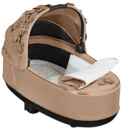 Cybex e-Priam 3.0 Wózek Głęboko-Spacerowy + Cloud Z2 Fotelik Samochodowy 0-13 kg Zestaw 3w1 Nude Beige Simply Flowers